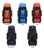 90L Large Capacity Hiking Backpack – Waterproof Travel, Camping & Mountaineering Rucksack (Black, Orange, Red, Blue, Dark Blue)