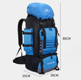 90L Large Capacity Hiking Backpack – Waterproof Travel, Camping & Mountaineering Rucksack (Black, Orange, Red, Blue, Dark Blue)
