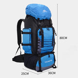 90L Large Capacity Hiking Backpack – Waterproof Travel, Camping & Mountaineering Rucksack (Black, Orange, Red, Blue, Dark Blue)