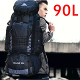 90L Large Capacity Hiking Backpack – Waterproof Travel, Camping & Mountaineering Rucksack (Black, Orange, Red, Blue, Dark Blue)