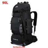 90L Large Capacity Hiking Backpack – Waterproof Travel, Camping & Mountaineering Rucksack (Black, Orange, Red, Blue, Dark Blue)