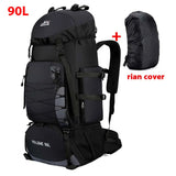 90L Large Capacity Hiking Backpack – Waterproof Travel, Camping & Mountaineering Rucksack (Black, Orange, Red, Blue, Dark Blue)