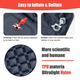 Ultralight Camping Air Mattress with Built-in Pump & Pillow – Inflatable Sleeping Pad for Backpacking, Hiking & Travel