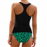 Leopard print retro swimsuit