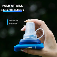 WRELS Collapsible Soft Water Bottle – BPA-Free TPU, Portable Folding Flask for Hiking, Camping, Running & Outdoor Adventure (500ml)
