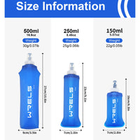 WRELS Collapsible Soft Water Bottle – BPA-Free TPU, Portable Folding Flask for Hiking, Camping, Running & Outdoor Adventure (500ml)