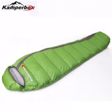 Kamperbox Ultralight Duck Down Winter Sleeping Bag | Cold Weather Mummy Bag for Camping