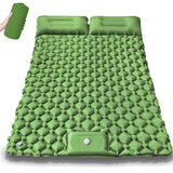 Double Inflatable Sleeping Pad with Built-in Pump | Extra Wide Camping Mattress for Two