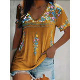 Womens Colorful Floral T-shirt
