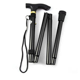 Clyine Telescopic Folding Walking Cane & Trekking Pole | Aluminum Alloy, T-Handle, Multifunction Hiking Stick