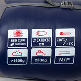 JUNGLEKING Ultralight Duck Down Mummy Sleeping Bag | 4-Season Backpacking & Camping