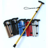Clyine Telescopic Folding Walking Cane & Trekking Pole | Aluminum Alloy, T-Handle, Multifunction Hiking Stick