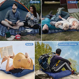 Ultralight Camping Air Mattress with Built-in Pump & Pillow – Inflatable Sleeping Pad for Backpacking, Hiking & Travel
