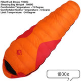JUNGLE KING CY660 White Duck Down Mummy Sleeping Bag | 4-Season Camping, Hiking & Travel