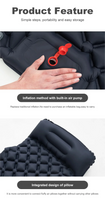 Ultralight Camping Air Mattress with Built-in Pump & Pillow – Inflatable Sleeping Pad for Backpacking, Hiking & Travel