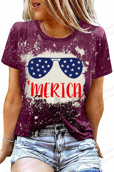 Merica Sunglasses Americana  Graphic T Shirt
