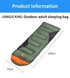 MOUNTAINHIKER Waterproof Envelope Sleeping Bag | 4-Season Hollow Cotton Camping & Hiking