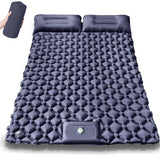 Double Inflatable Sleeping Pad with Built-in Pump | Extra Wide Camping Mattress for Two