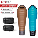 800+ Fill Power Goose Down Ultralight Mummy Sleeping Bag | Waterproof Winter Camping & Hiking