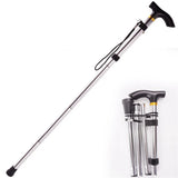 Clyine Telescopic Folding Walking Cane & Trekking Pole | Aluminum Alloy, T-Handle, Multifunction Hiking Stick