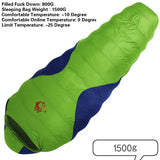 JUNGLE KING CY660 White Duck Down Mummy Sleeping Bag | 4-Season Camping, Hiking & Travel
