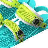 Snowboard Binding Toe Ratchet Strap | Fiberglass Ladder Tongue Buckle | Black & Cyan | S, L, 1 or 2 Sets