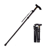 Clyine Telescopic Folding Walking Cane & Trekking Pole | Aluminum Alloy, T-Handle, Multifunction Hiking Stick