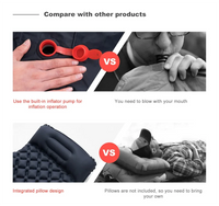 Ultralight Camping Air Mattress with Built-in Pump & Pillow – Inflatable Sleeping Pad for Backpacking, Hiking & Travel