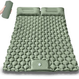 Double Inflatable Sleeping Pad with Built-in Pump | Extra Wide Camping Mattress for Two