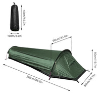 Ultralight 1-Person Backpacking  Bivy Tent – 2 lbs, Compact & Weatherproof, Reflective Mylar, Solo Camping & Hiking Shelter