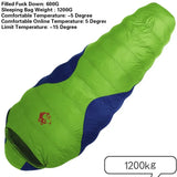 JUNGLE KING CY660 White Duck Down Mummy Sleeping Bag | 4-Season Camping, Hiking & Travel
