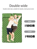 Double Inflatable Sleeping Pad with Built-in Pump | Extra Wide Camping Mattress for Two