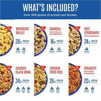Expedition Meal Assortment Bucket – 30 Servings of Premium Freeze-Dried Backpacking & Camping Food | Breakfasts, Dinners & More | Free Shipping