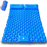 Double Inflatable Sleeping Pad with Built-in Pump | Extra Wide Camping Mattress for Two
