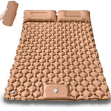 Double Inflatable Sleeping Pad with Built-in Pump | Extra Wide Camping Mattress for Two