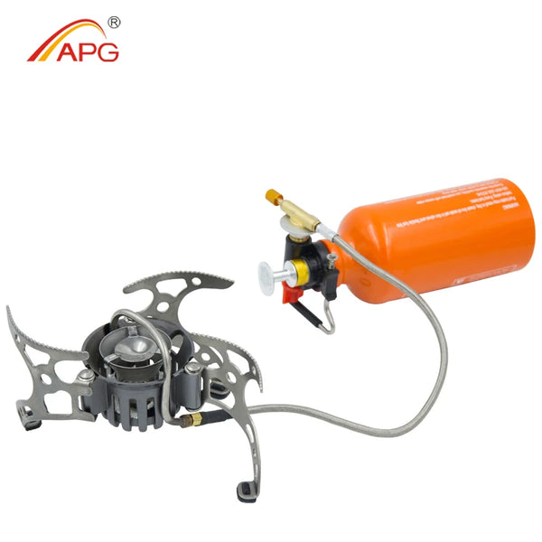APG Ultralight Multi-Fuel Camping Stove – Compact Gasoline, Butane & Kerosene Backpacking Cooker with Fast Boil & Preheat System