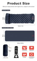 Ultralight Camping Air Mattress with Built-in Pump & Pillow – Inflatable Sleeping Pad for Backpacking, Hiking & Travel