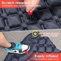 Ultralight Camping Air Mattress with Built-in Pump & Pillow – Inflatable Sleeping Pad for Backpacking, Hiking & Travel