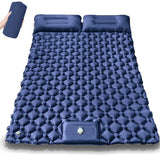 Double Inflatable Sleeping Pad with Built-in Pump | Extra Wide Camping Mattress for Two