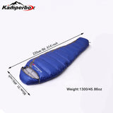 Kamperbox Ultralight Duck Down Winter Sleeping Bag | Cold Weather Mummy Bag for Camping