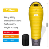 800+ Fill Power Goose Down Ultralight Mummy Sleeping Bag | Waterproof Winter Camping & Hiking