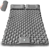 Double Inflatable Sleeping Pad with Built-in Pump | Extra Wide Camping Mattress for Two