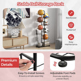 7-Ball Storage Rack - Durable Sports Equipment Organizer for Basketballs, Soccer Balls, Footballs, and More