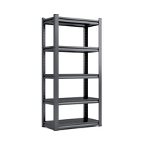 63" Heavy Duty 5-Tier Metal Garage Shelving Unit - 2000LBS Capacity, Adjustable Storage Rack, Industrial Utility Shelf (31.5"W x 15.7"D x 63"H, Black)