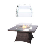 Direct Wicker Outdoor Rattan 50,000BTU Propane Gas Fire Pit Table (Table Only)