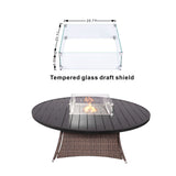 Direct Wicker Outdoor Rattan 50,000BTU Propane Gas Fire Pit Table (Table Only)