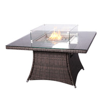 Direct Wicker Outdoor Rattan 50,000BTU Propane Gas Fire Pit Table (Table Only)