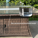 Direct Wicker Outdoor Rattan 50,000BTU Propane Gas Fire Pit Table (Table Only)