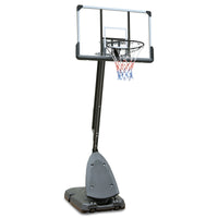 Portable Height Adjustable Basketball Hoop - 7.5 to 10ft, 44-Inch Backboard, Outdoor Basketball Goal System with Stable Base & Wheels