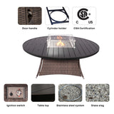 Direct Wicker Outdoor Rattan 50,000BTU Propane Gas Fire Pit Table (Table Only)